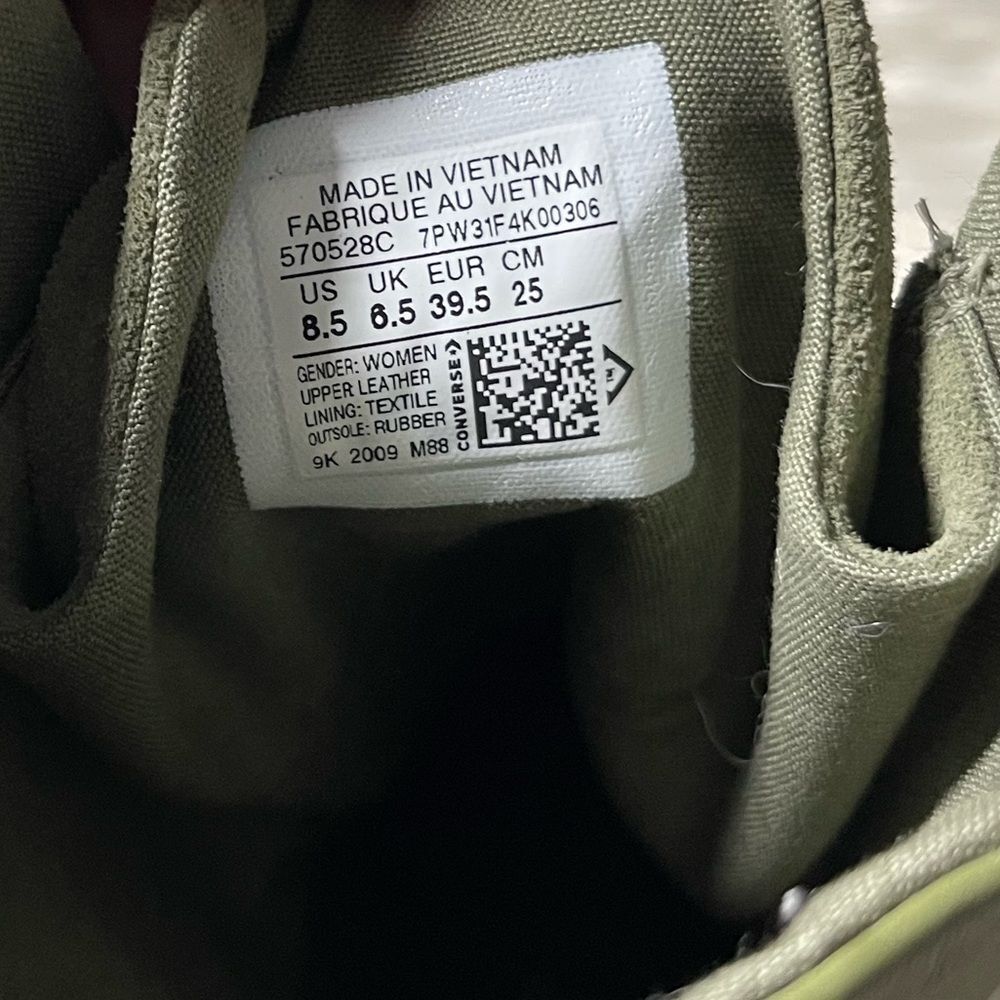 Converse Olive Green Platform Combat Boots - Picture 6 of 10